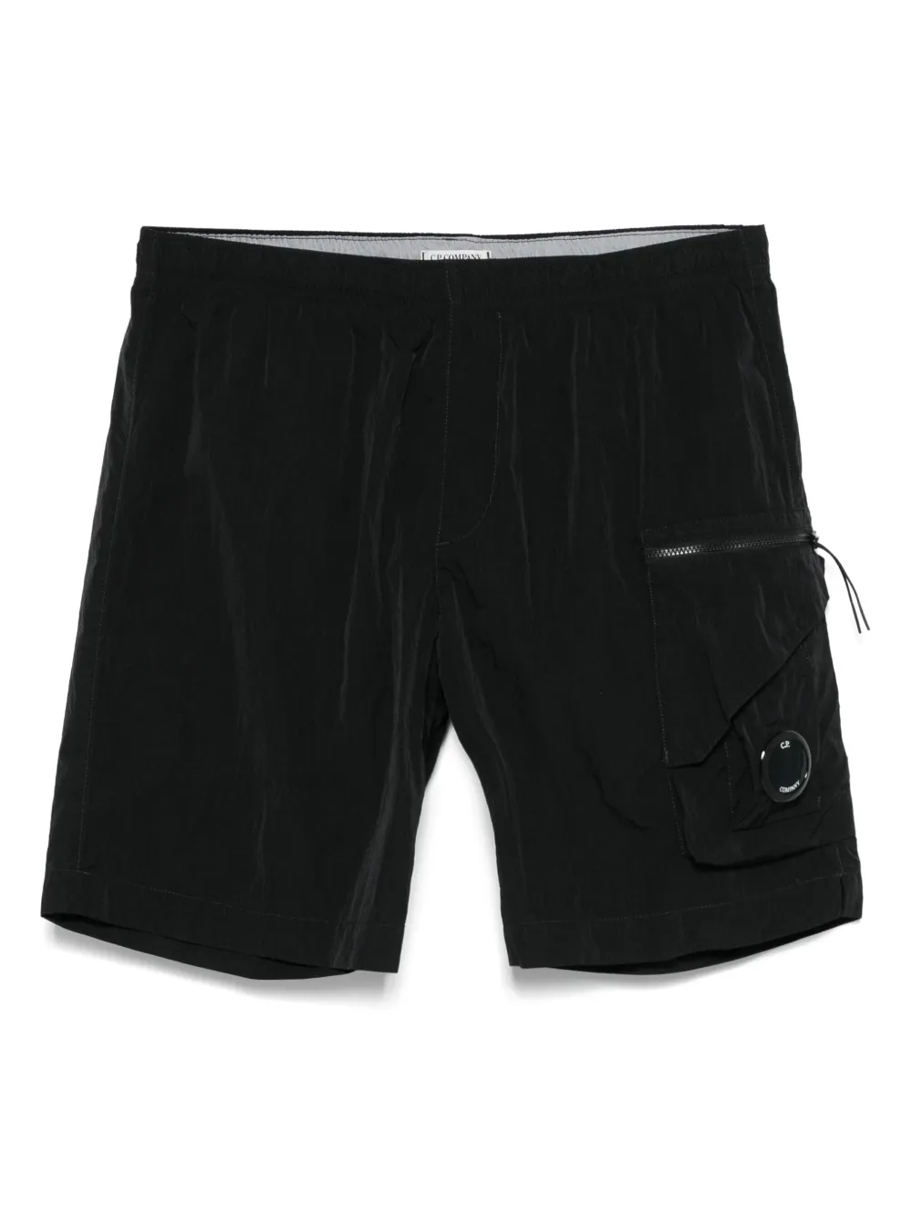C.P. Company shorts de playa con detalle Lens | negro | Image 1