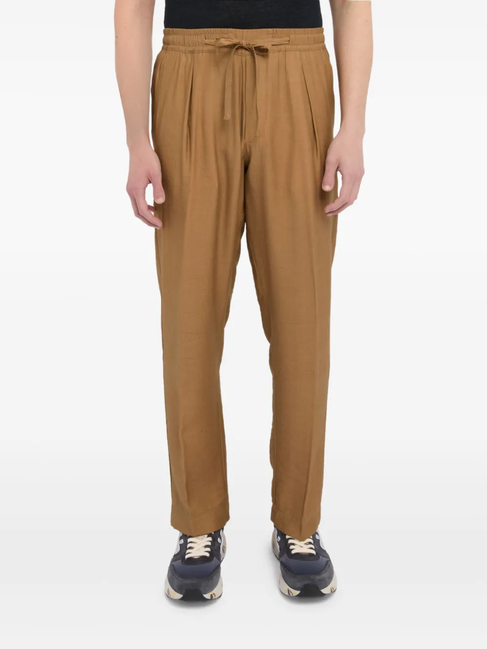 OFFICINA 36 drawstring pleated trousers - Bruin