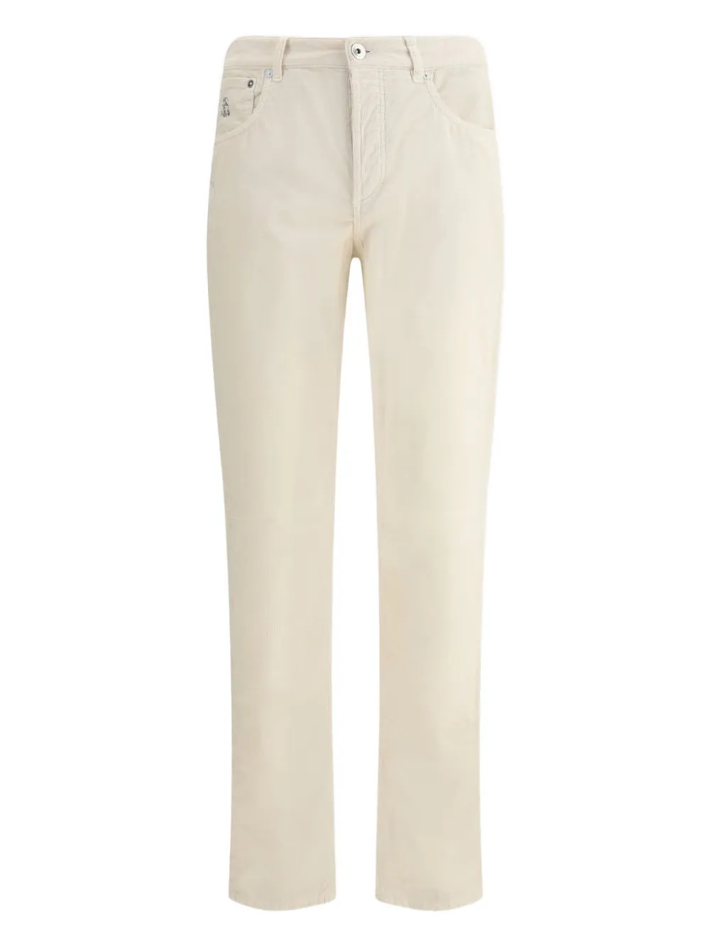 Brunello Cucinelli Ribfluwelen broek Wit