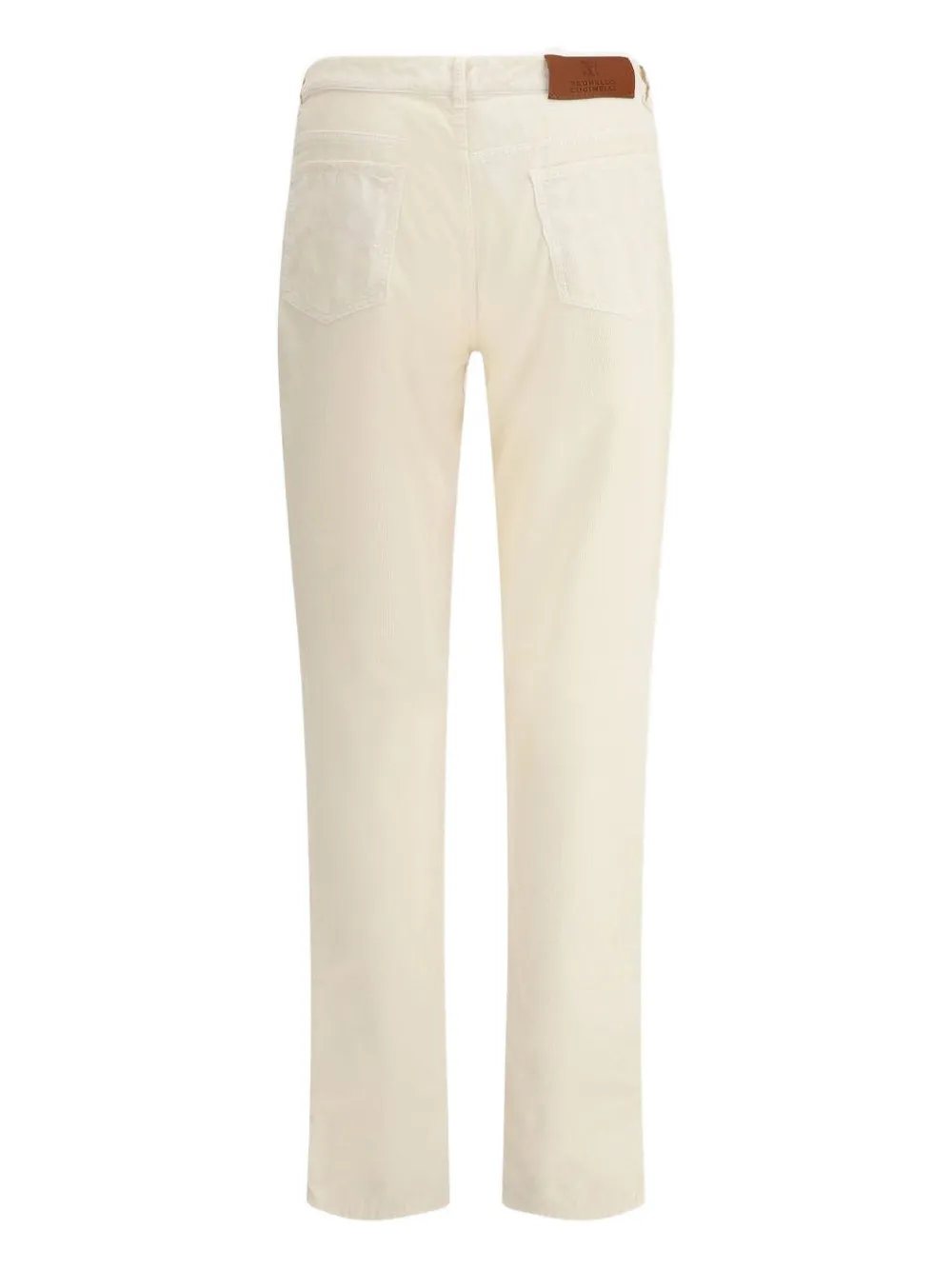 Brunello Cucinelli Ribfluwelen broek Wit