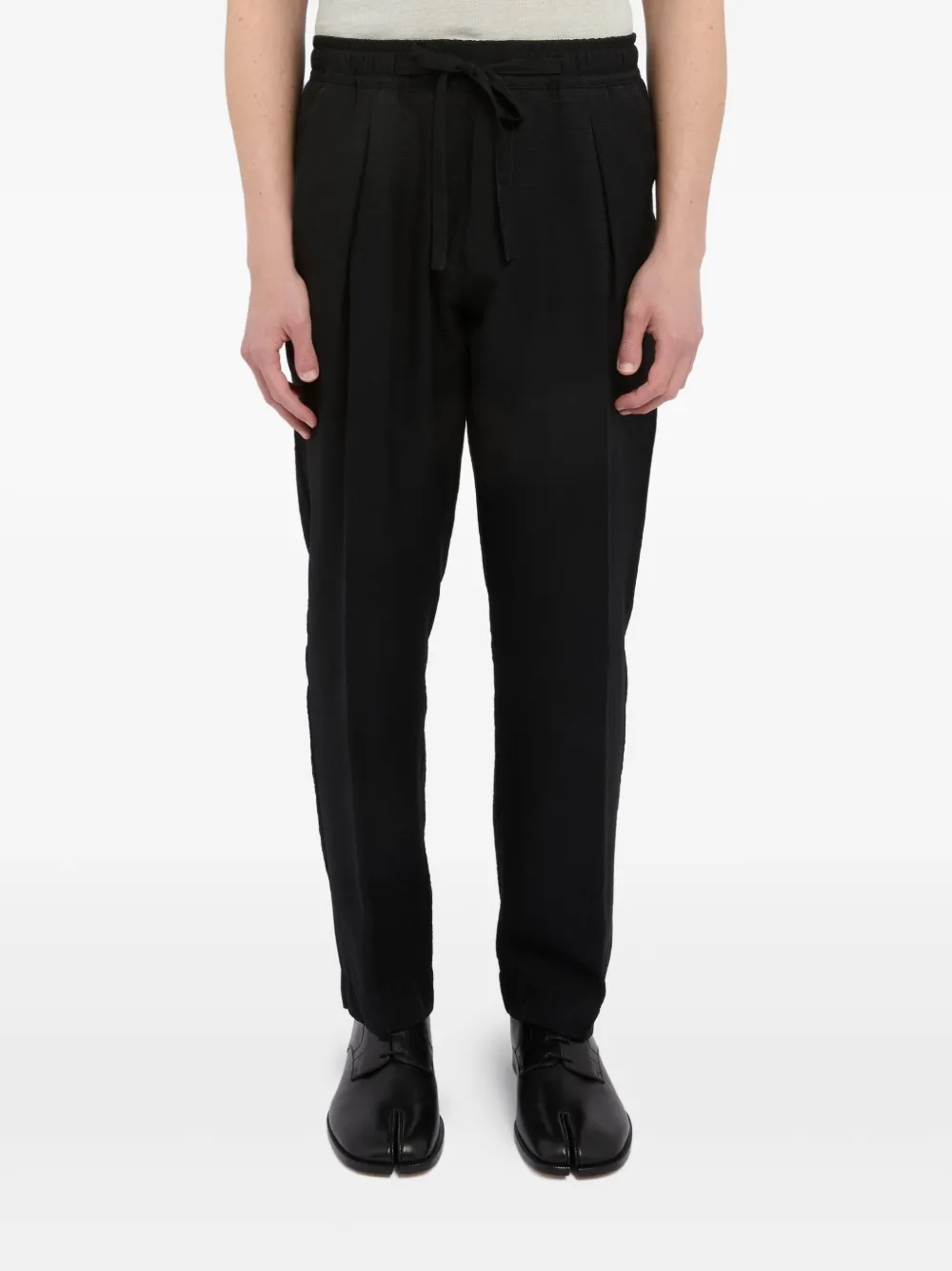 OFFICINA 36 drawstring trousers - Zwart