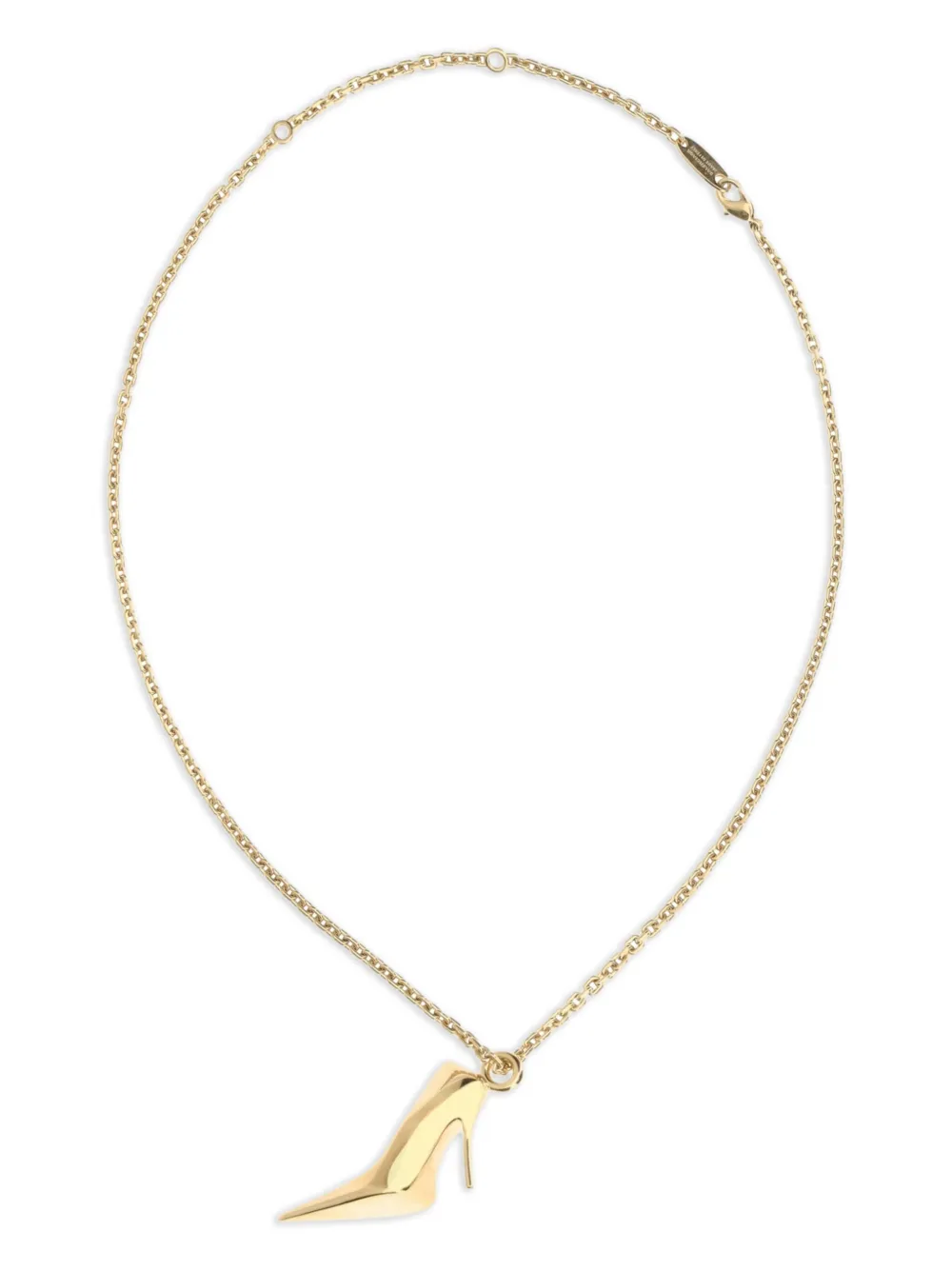 stiletto heel chain necklace