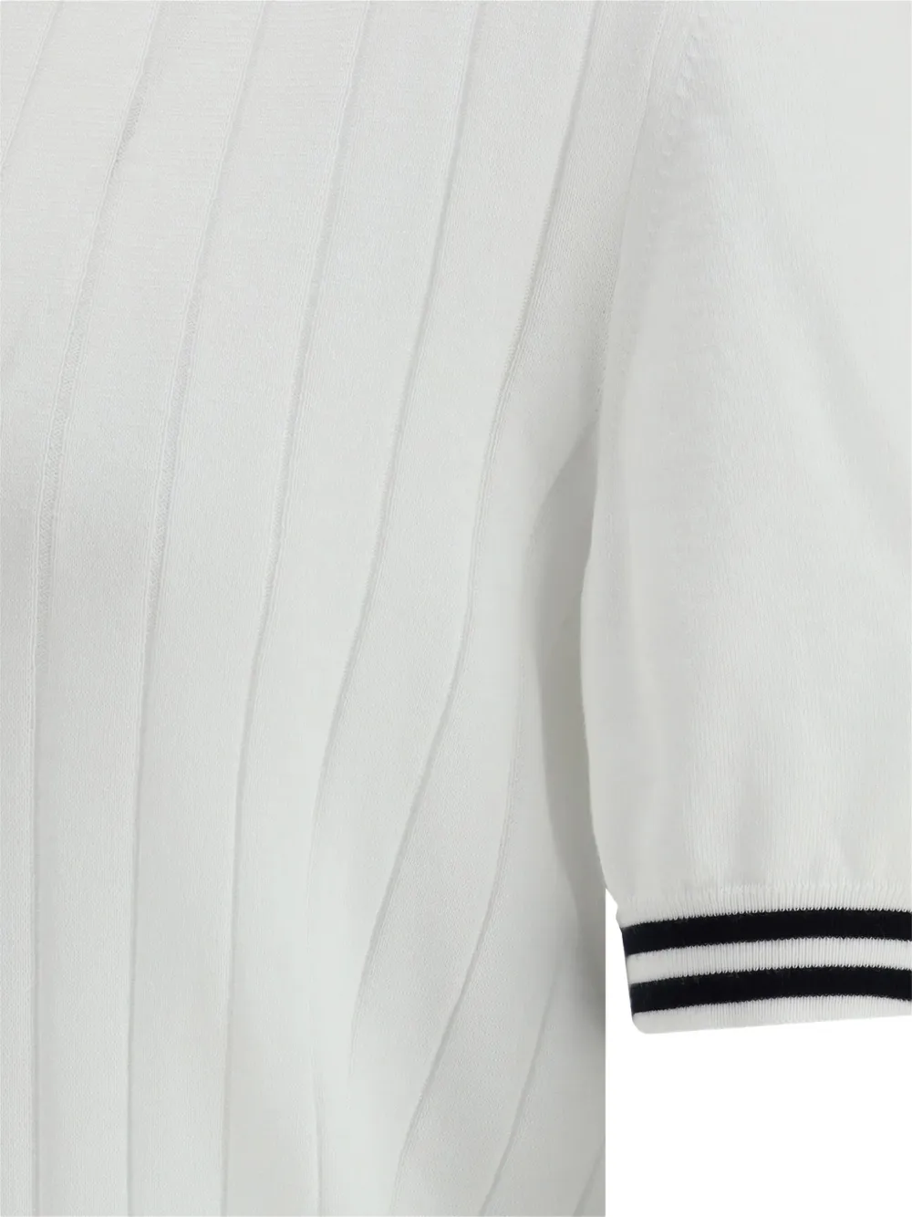Kiton ribbed polo shirt - Wit