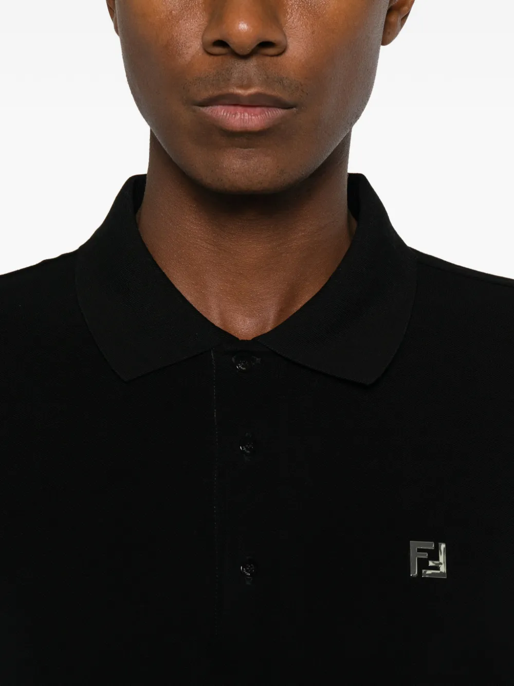 FENDI Piqué poloshirt Zwart