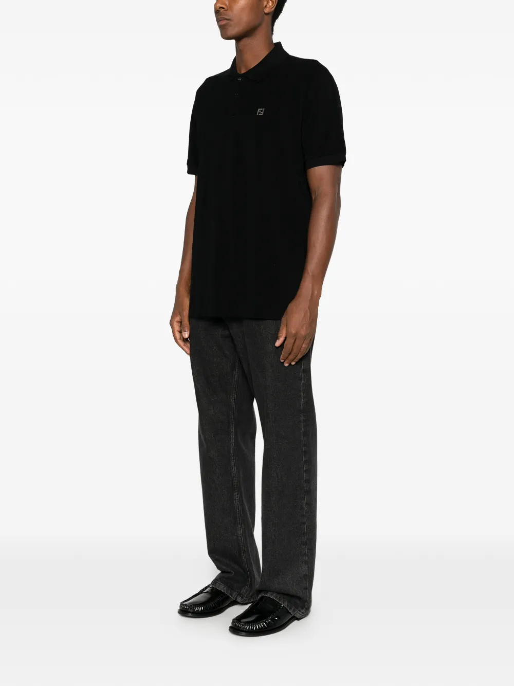 FENDI Piqué poloshirt Zwart