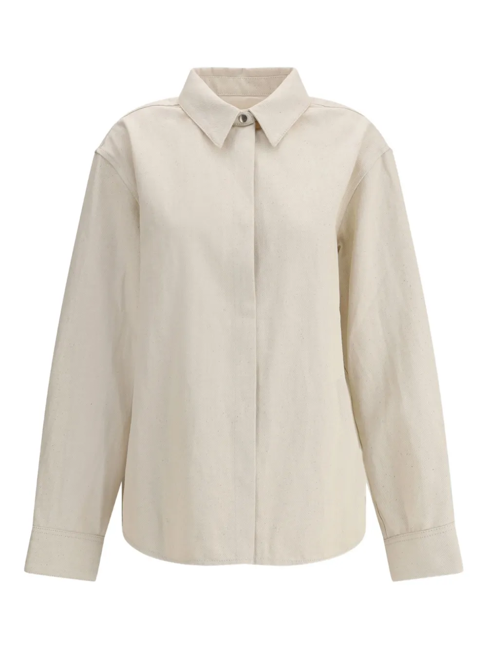 Jil Sander Blouse met logopatch Beige