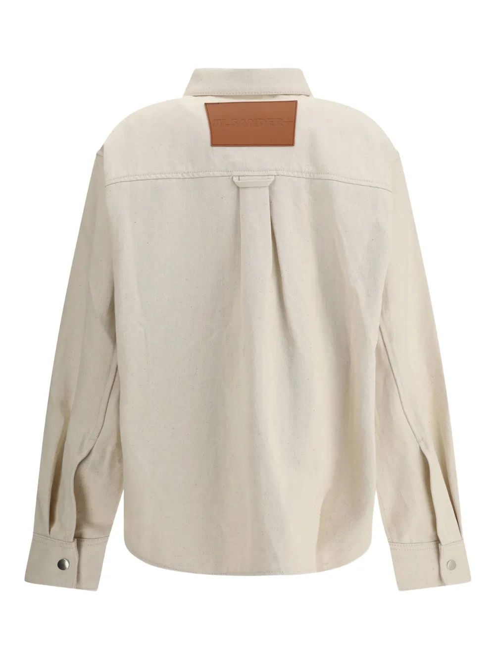 Jil Sander logo-appliqué shirt - Beige
