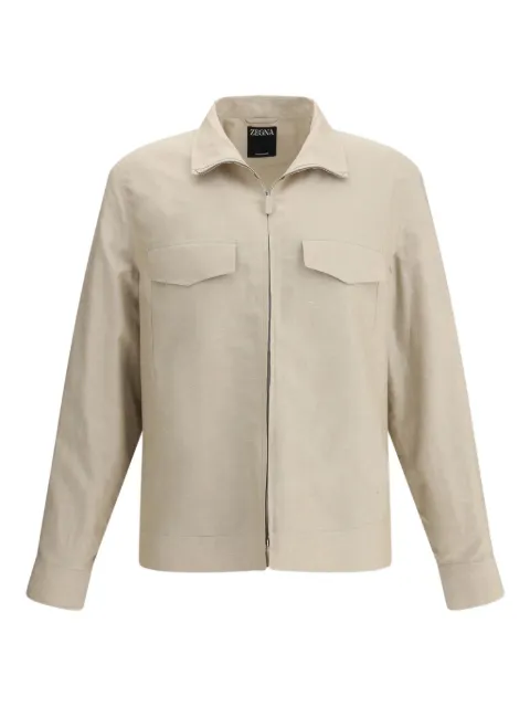 Zegna zip-fastening shirt jacket