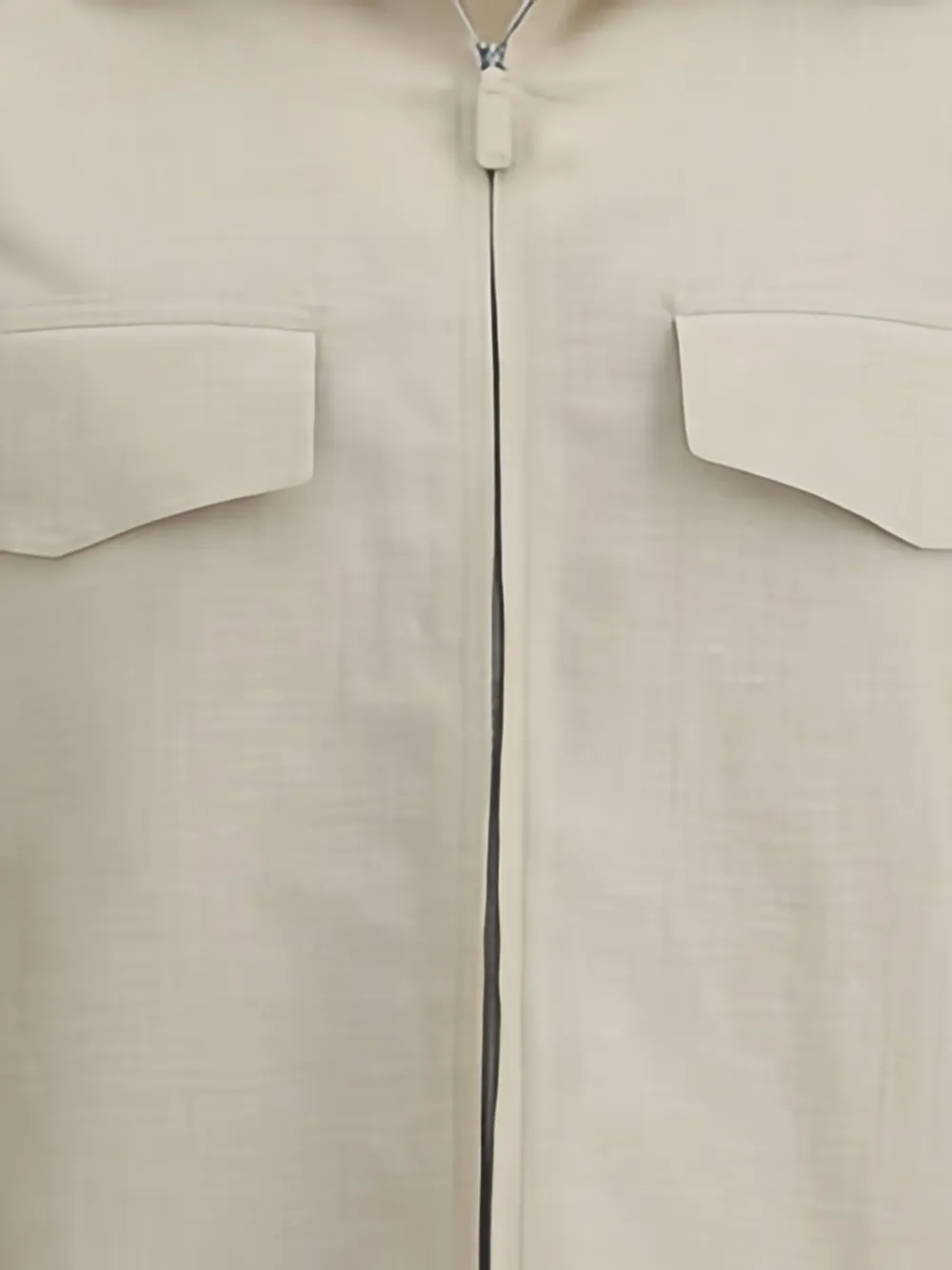 Zegna Shirtjack met rits Beige