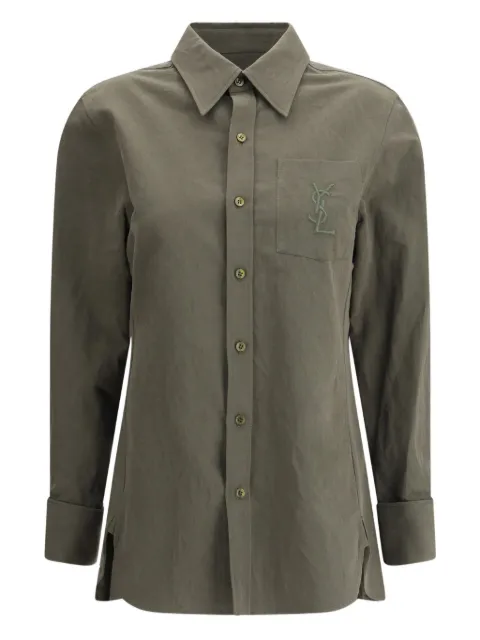 Saint Laurent logo-embroidered shirt