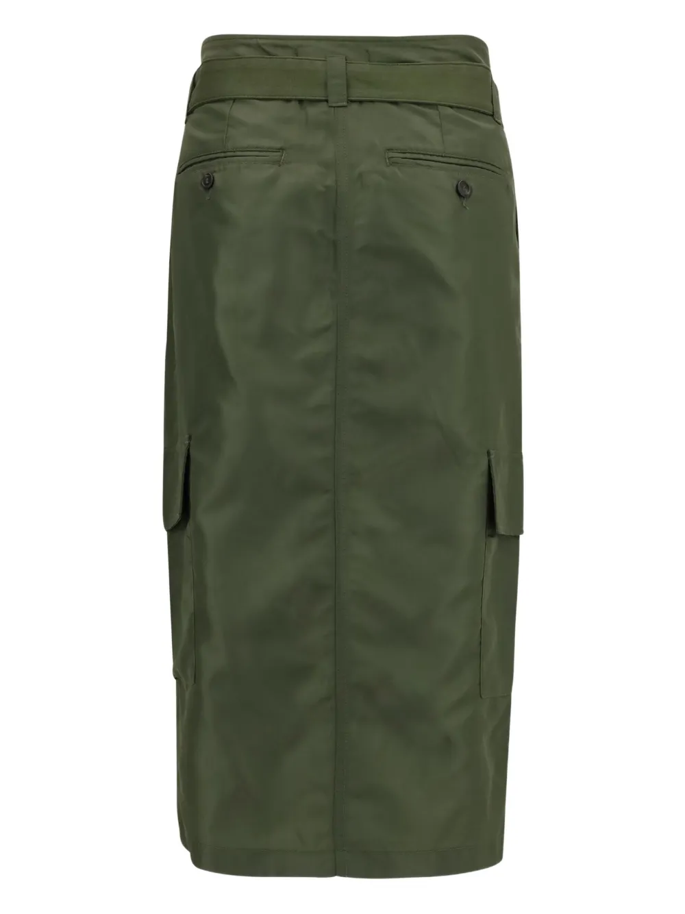 PINKO belted cargo midi skirt - Groen