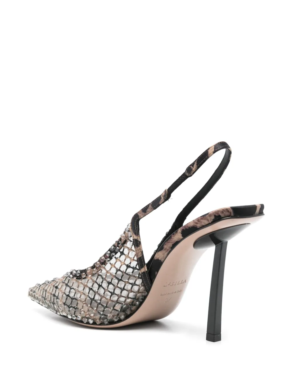 Le Silla 100mm leather pumps Neutrals