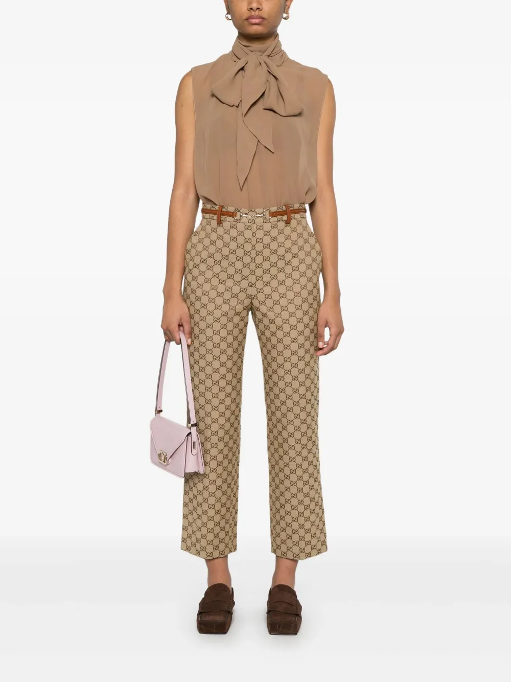 Gucci GG-canvas horsebit trousers | Straight-Leg Pants | Image 2