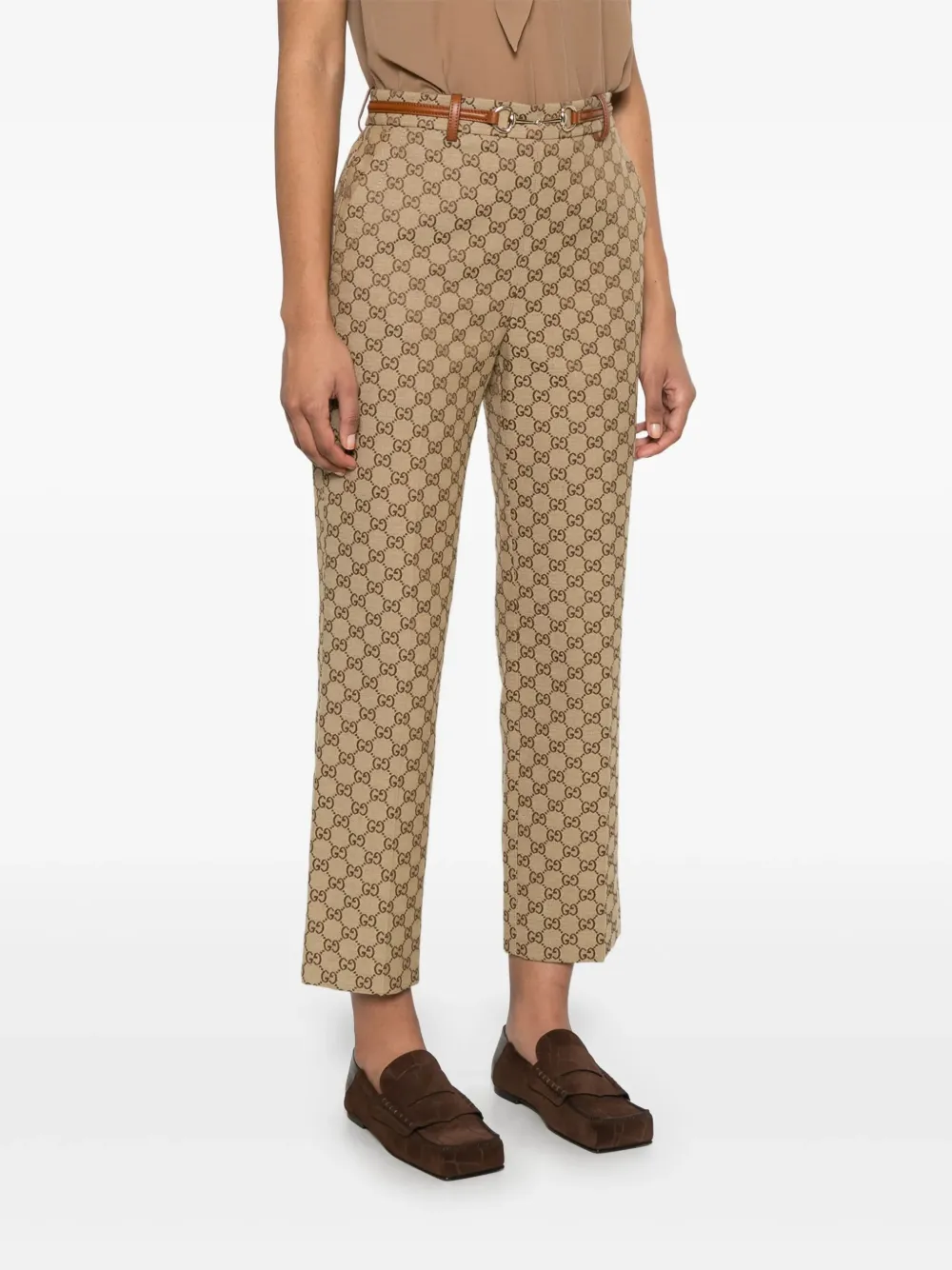 Gucci Gg-canvas Horsebit Trousers
