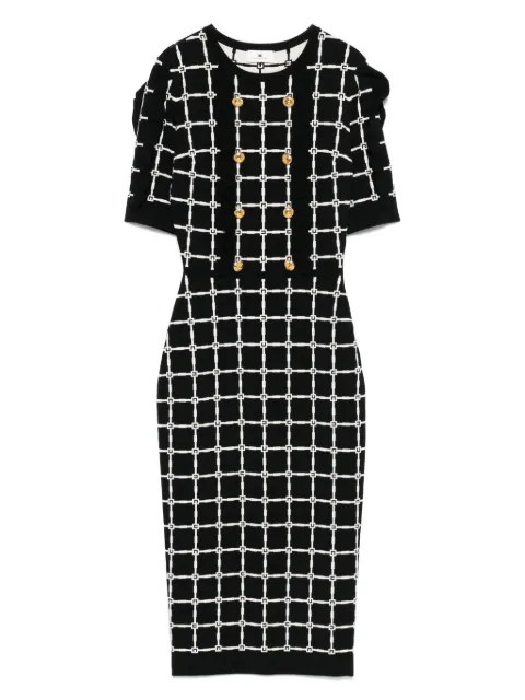 Elisabetta Franchi monogram-pattern midi dress
