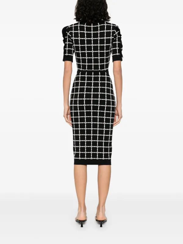 ELISABETTA FRANCHI モノグラムドレス Elisabetta Franchi モノグラム ドレス | ブラック | FARFETCH JP