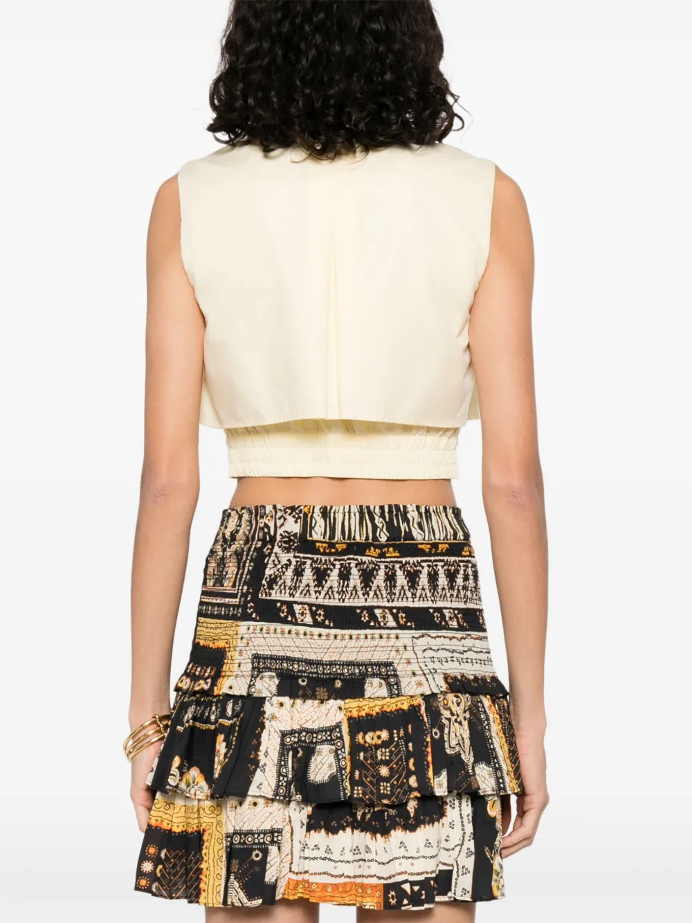Elisabetta Franchi Blouse met vlakken Geel