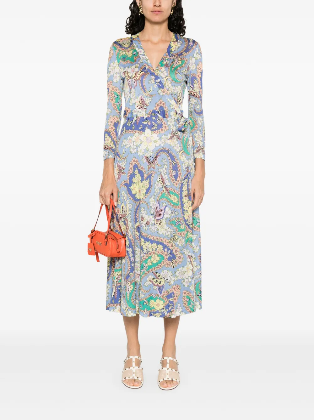 ETRO Jurk met bloemenprint - Blauw