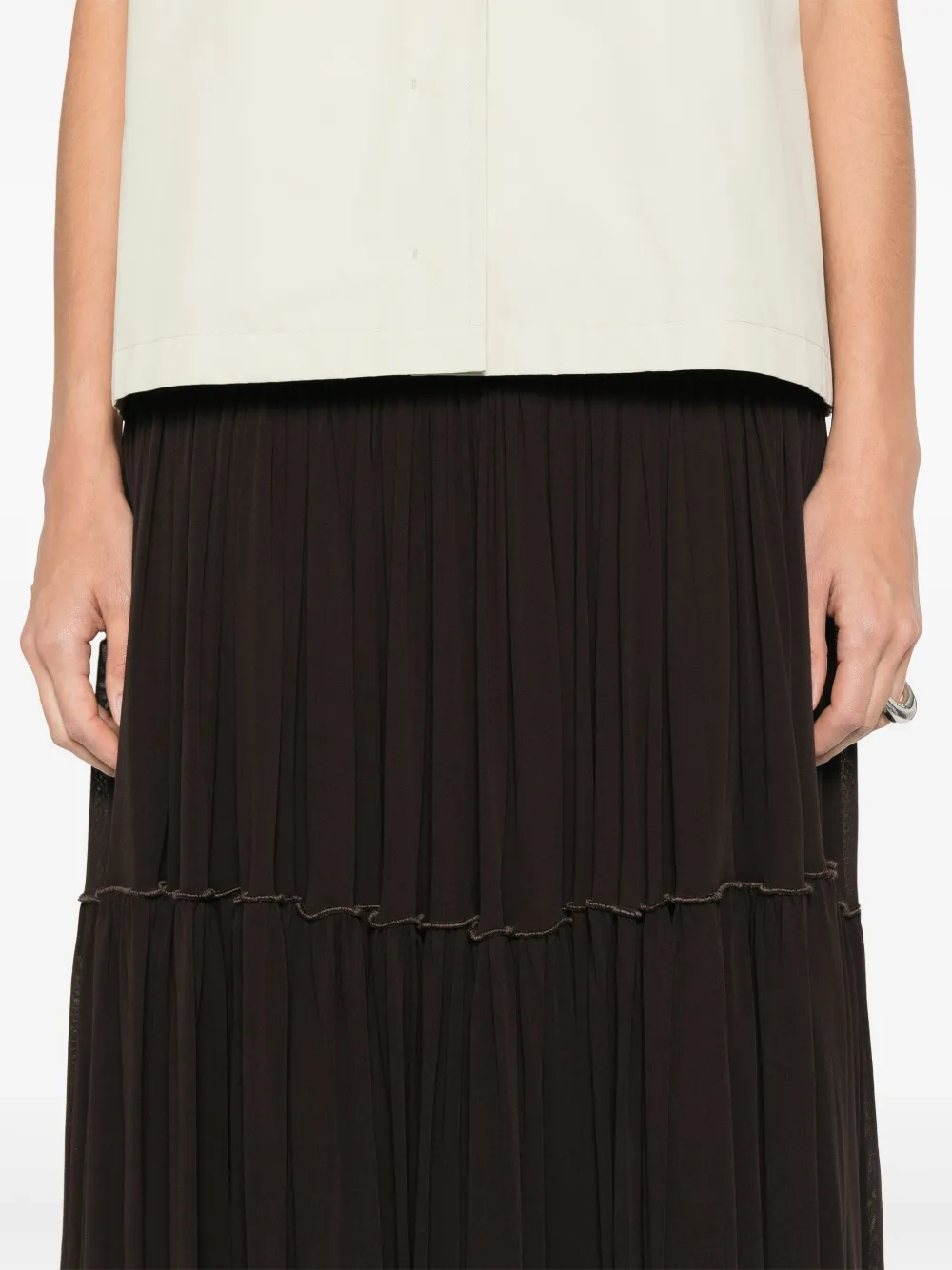 Jil Sander Rok met vlakken Bruin