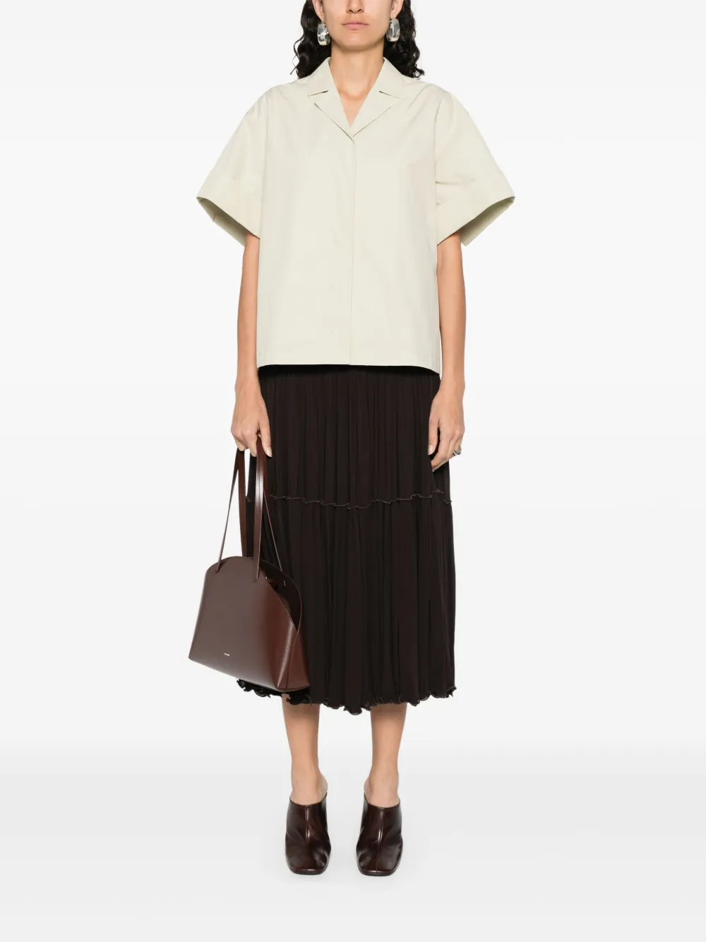 Jil Sander panelled skirt - Bruin