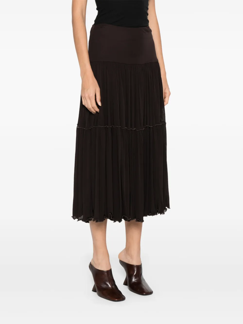 Jil Sander Rok met vlakken Bruin