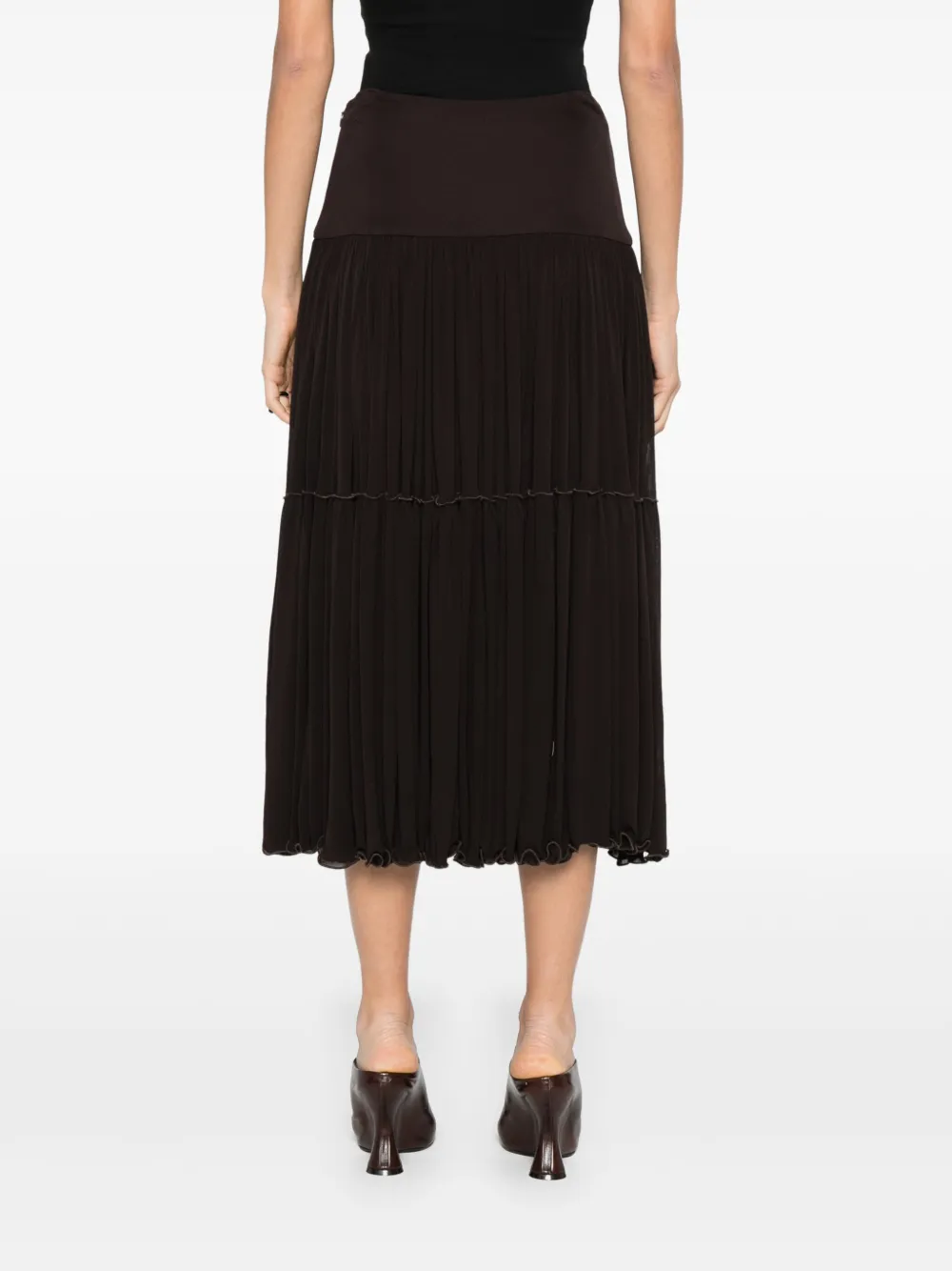 Jil Sander Rok met vlakken Bruin