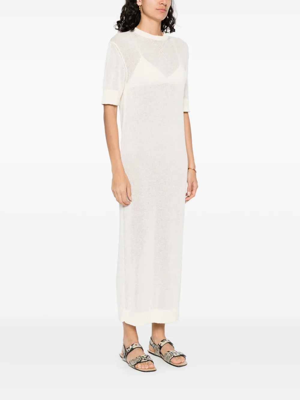 Jil Sander Katoenen jurk Beige