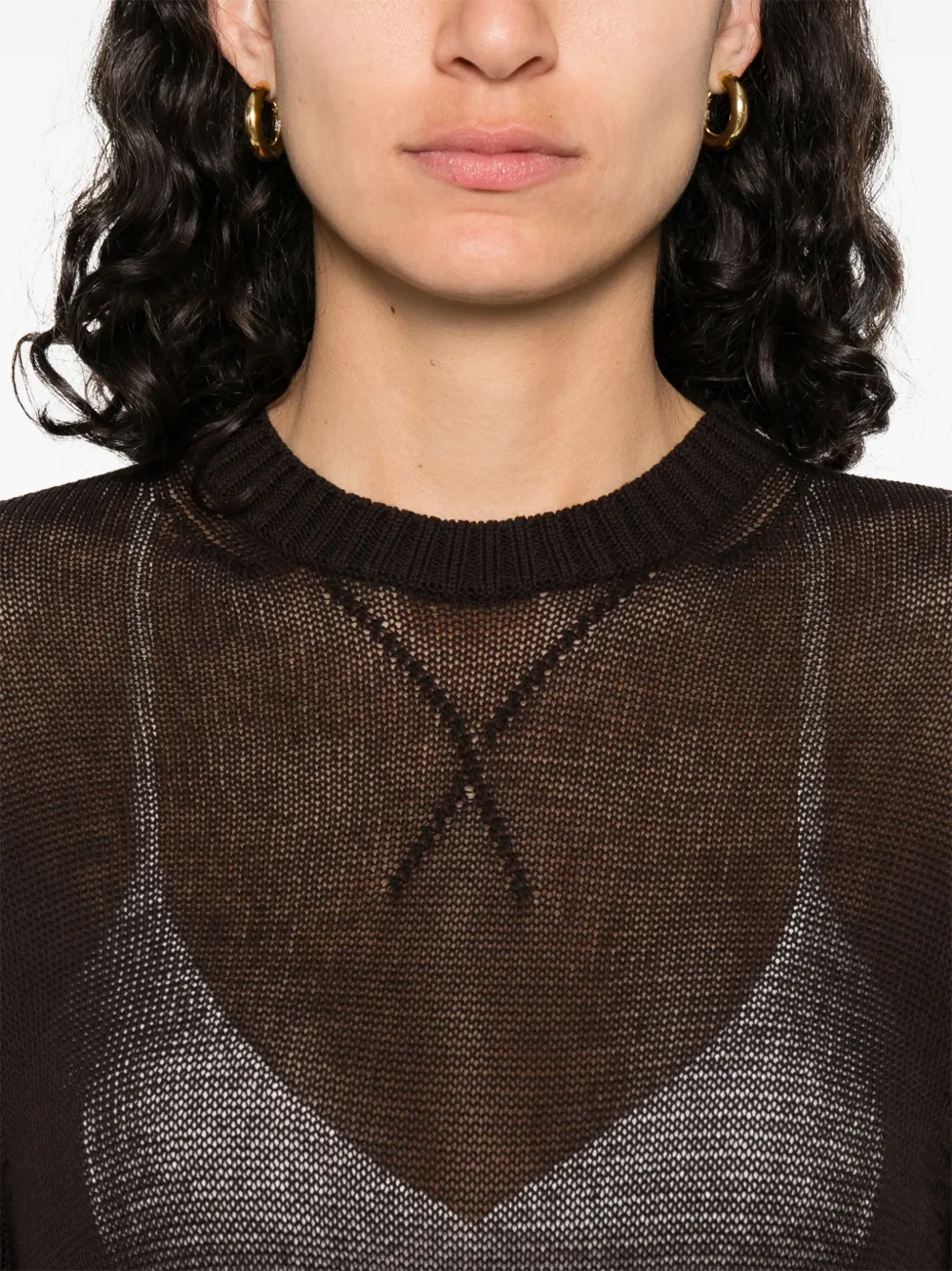 Jil Sander Katoenen jurk Bruin