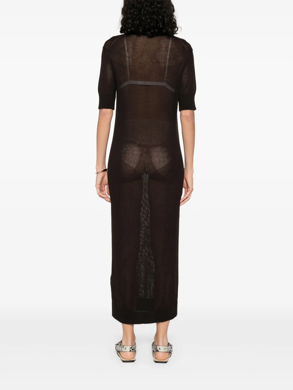 Jil Sander Katoenen jurk Bruin