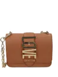 Love Moschino logo-lettering shoulder bag - Brown