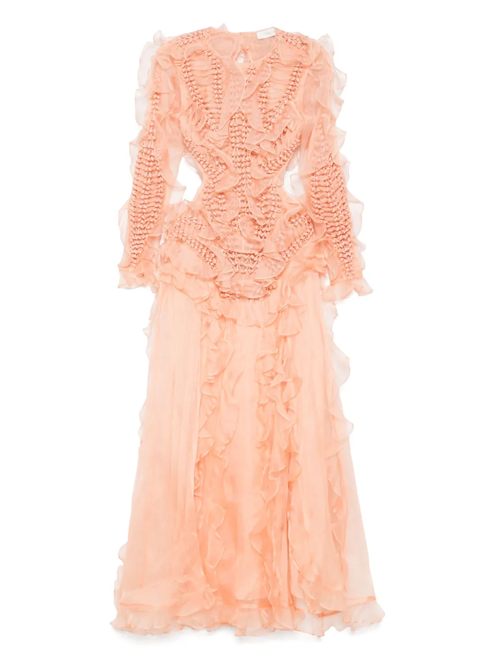 ZIMMERMANN Gevlochten maxi-jurk Oranje