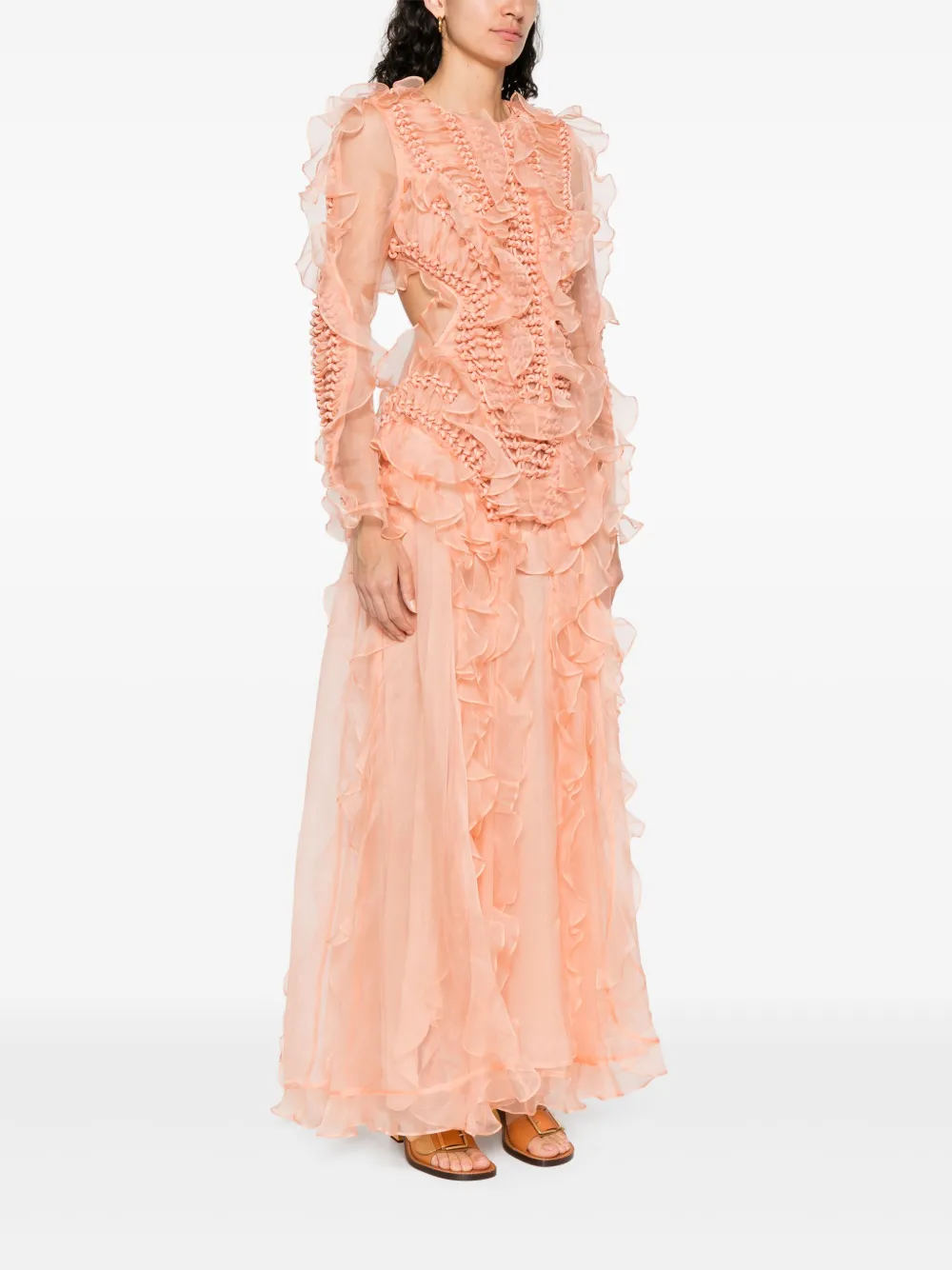 ZIMMERMANN Gevlochten maxi-jurk Oranje