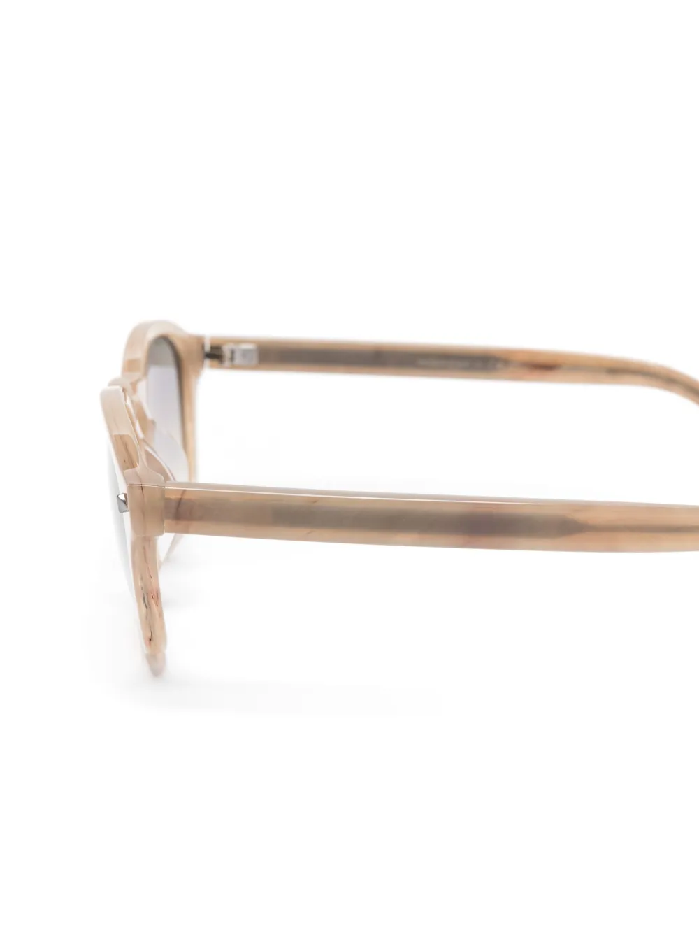 Brunello Cucinelli Zonnebril met rond montuur Beige