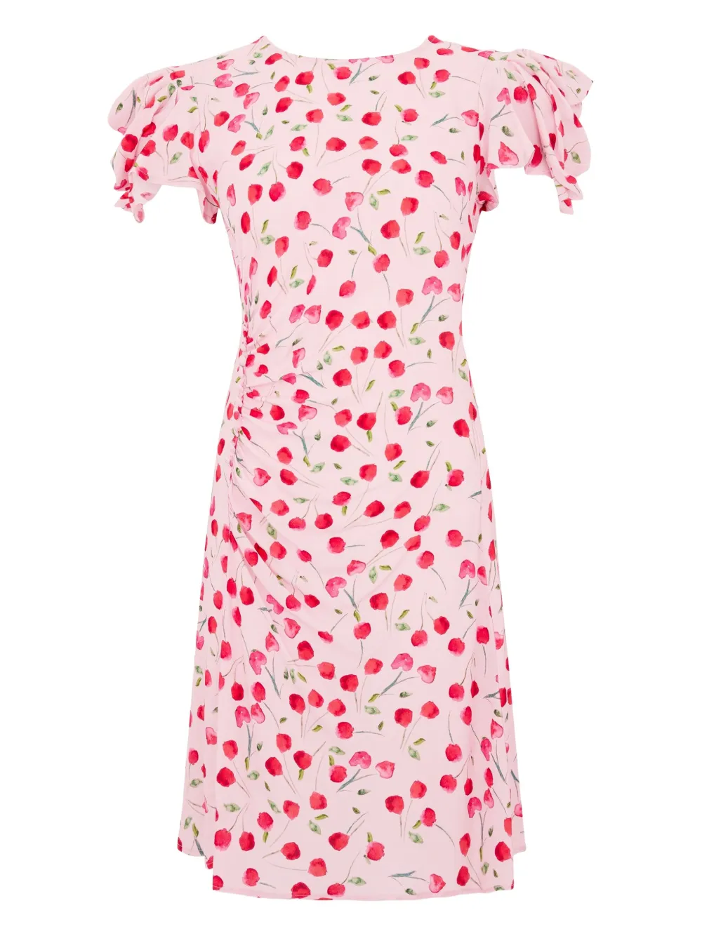 MAR DE MARGARITAS cherry-print mini dress - ピンク MAR DE MARGARITAS cherry-print mini dress - ピンク