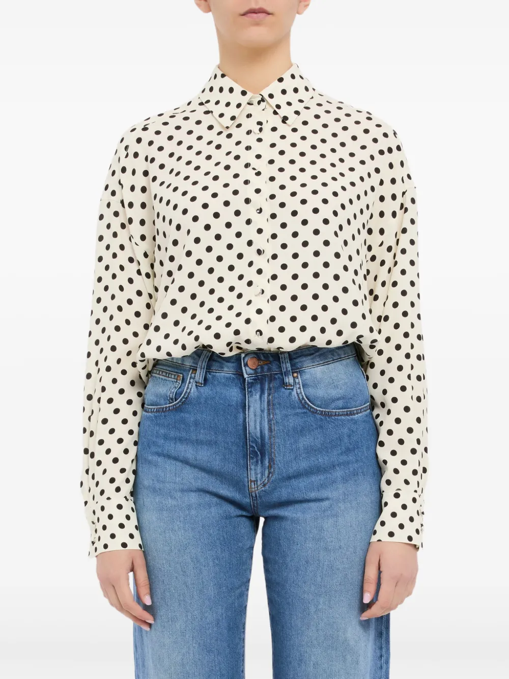 Mar De Margaritas Body Shirt With Black Polka Dots