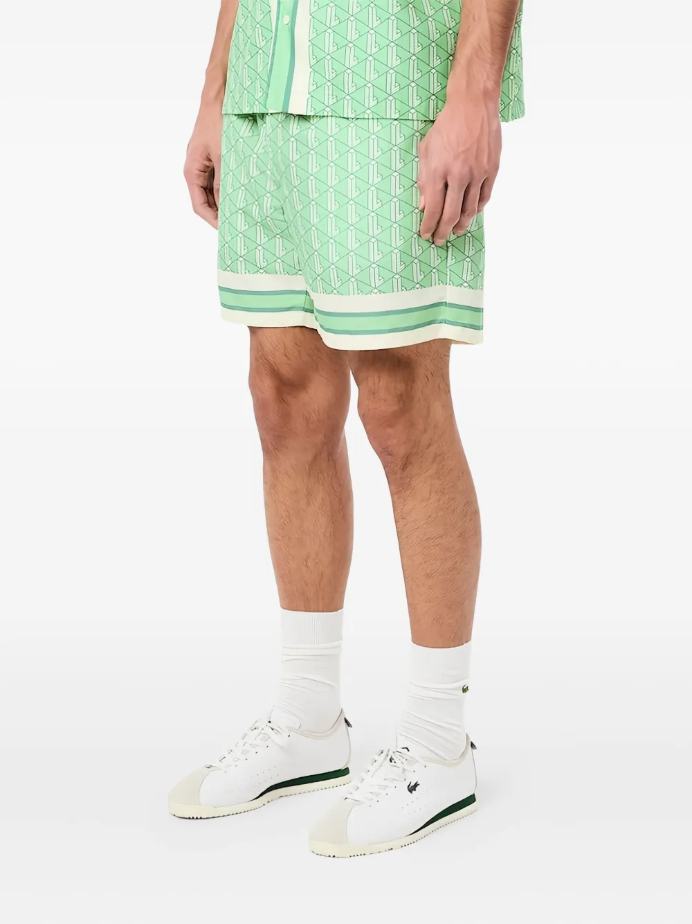 Lacoste Shorts met geborduurd logo - Groen