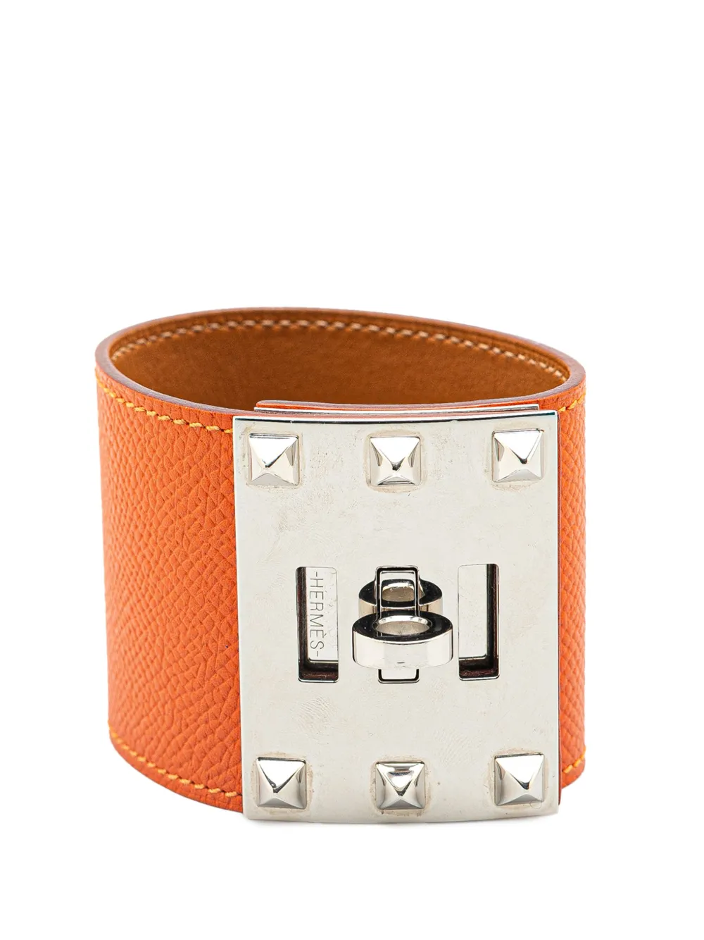 Pre-owned Hermes 2014 Epsom Kelly Extreme Dog ??bracelet Costume Bracelet