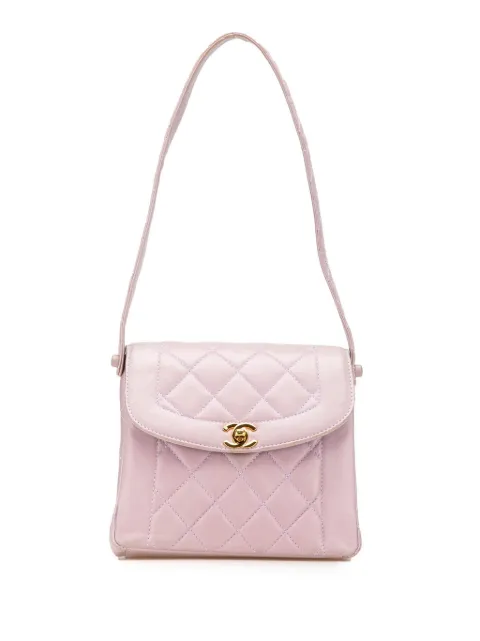 CHANEL Pre-Owned 1996-1997 CC Quilted Lambskin Diana Flap shoulder bag