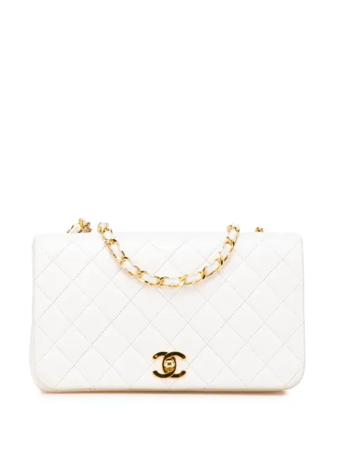CHANEL Pre-Owned 1989-1991 Small CC Quilted Lambskin Full Single Flap crossbody bag