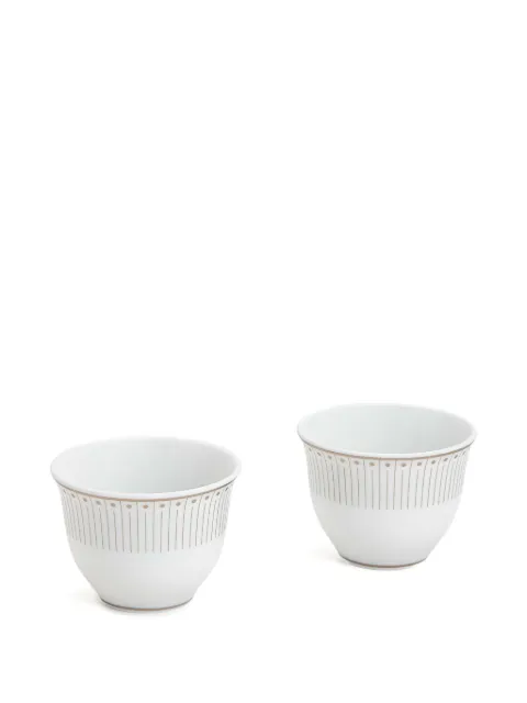 Christofle platinum-embellished coffee cups (6,2cm)