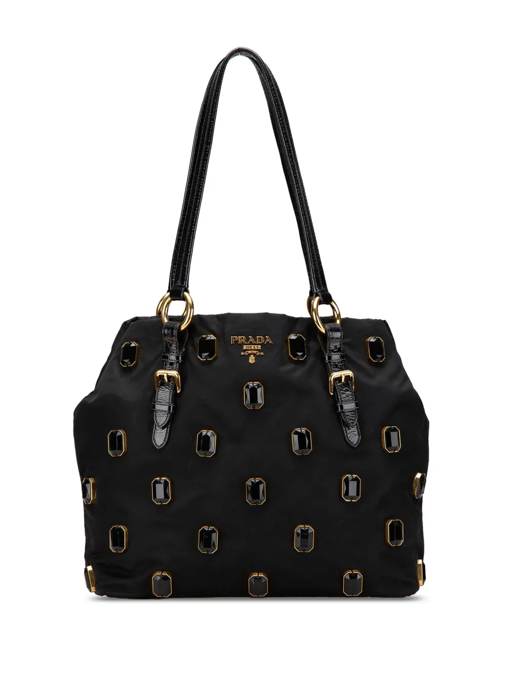Pre-owned Prada 2010-2024 Tessuto Pietre Tote Bag