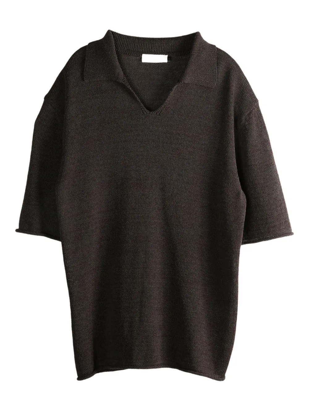 v-neck polo top