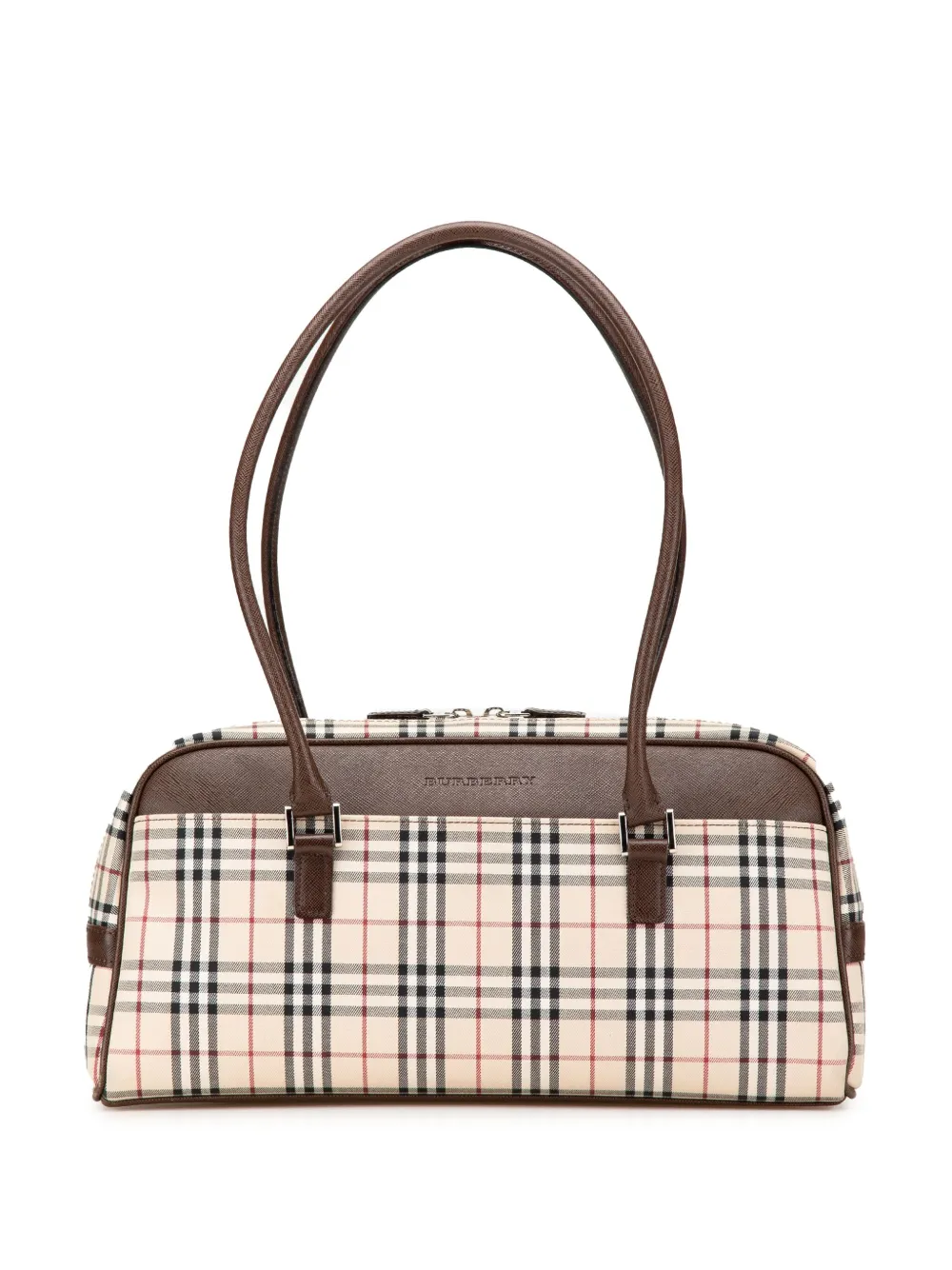 Pre-owned Burberry 2000-2017 House Check Canvas Shoulder Bag