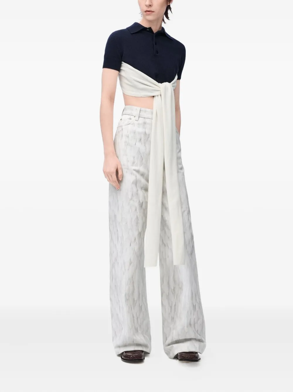 LOEWE knot-detail polo top - Blauw