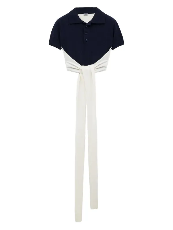 Loewe Knot-detail Polo Top in Blue