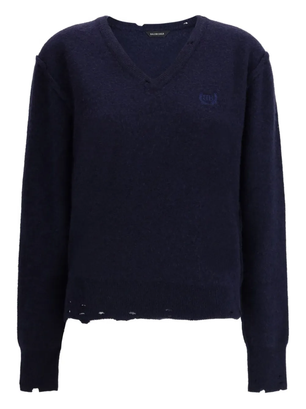 Balenciaga embroidered-logo sweater | Blue | Image 1