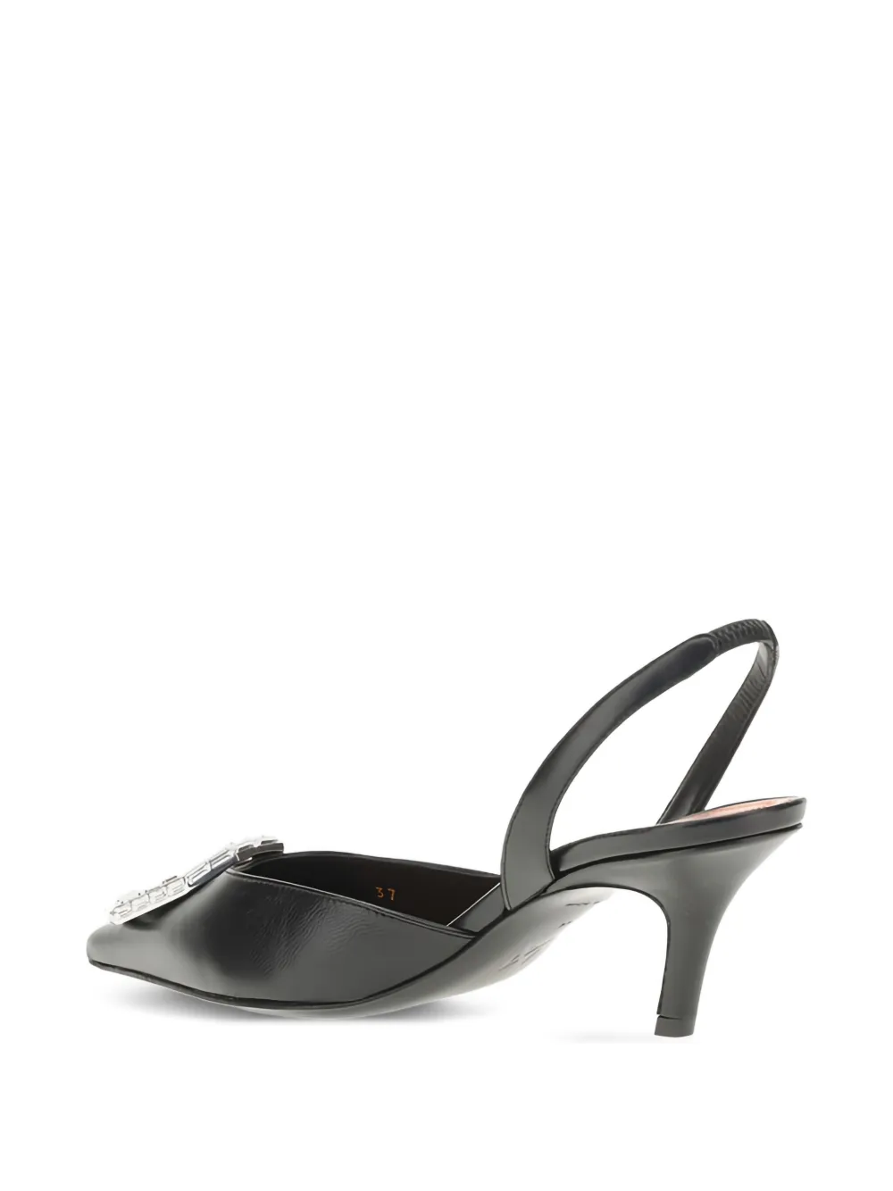 Amina Muaddi Slingback pumps verfraaid met stras Zwart