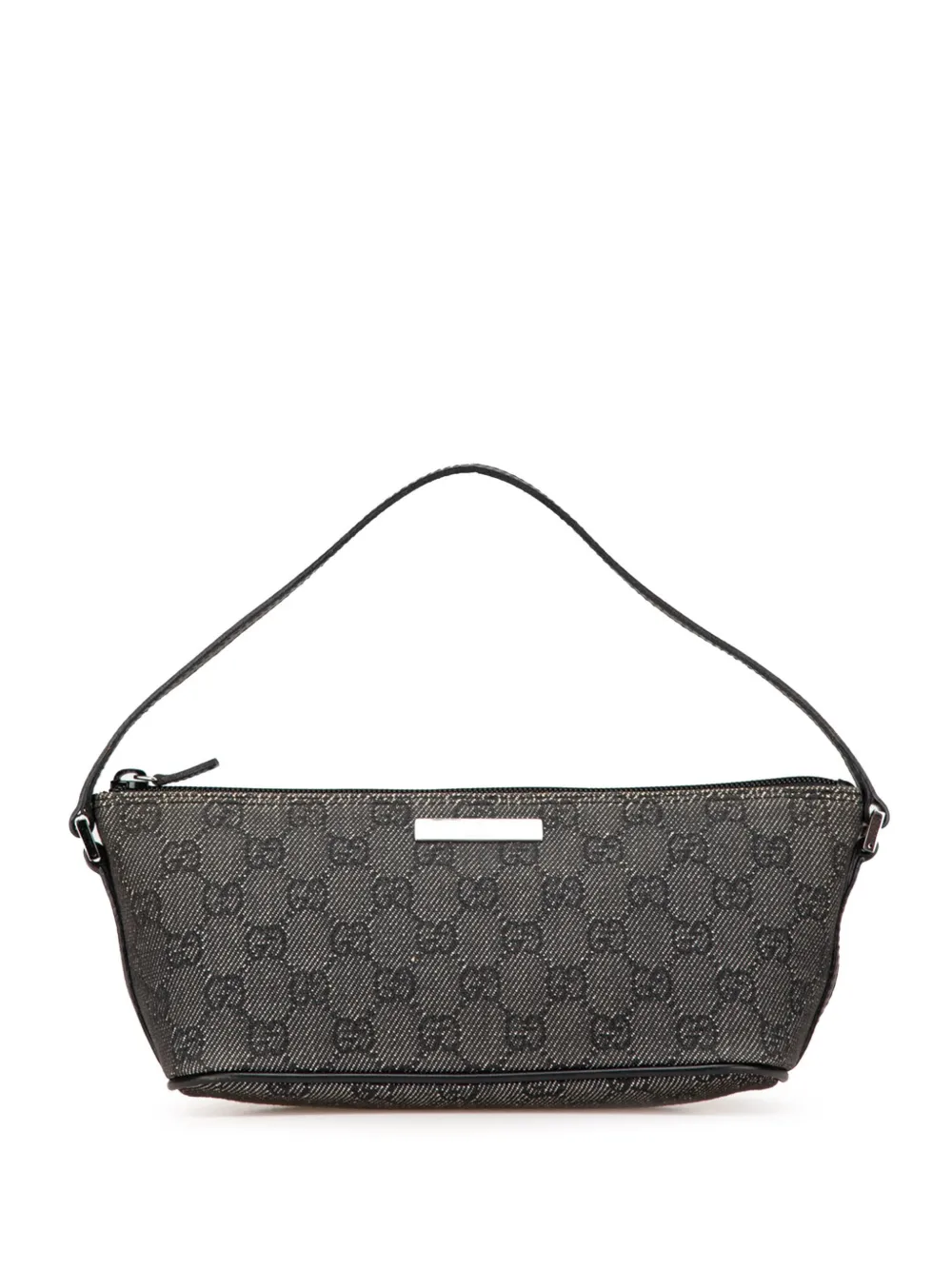 Pre-owned Gucci 2000-2015 Gg Denim Boat Shoulder Bag
