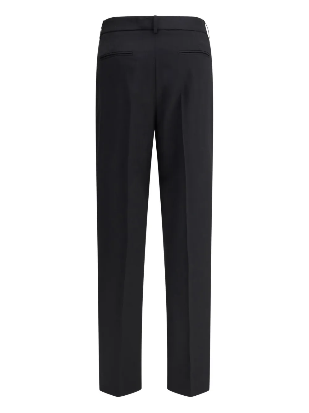 Lardini Wollen straight broek Zwart