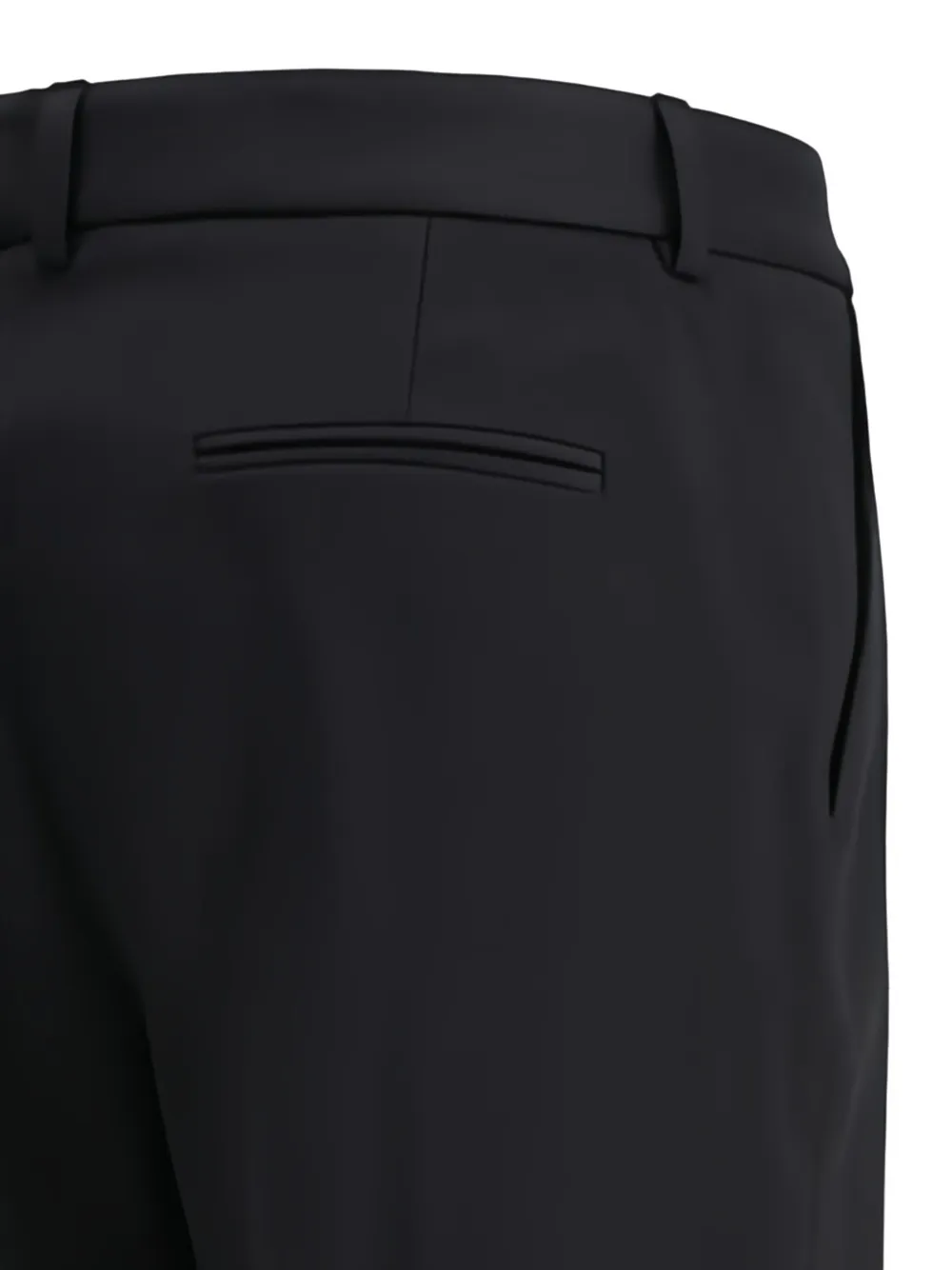 Lardini Wollen straight broek Zwart